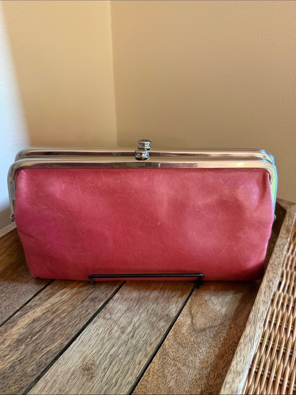 HOBO Pink Clasp Wallet Clutch